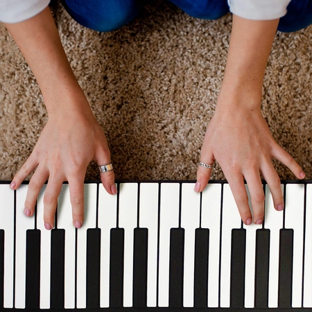 Keyboard elastyczny 61 klawiszy MIDI zwijana klawiatura