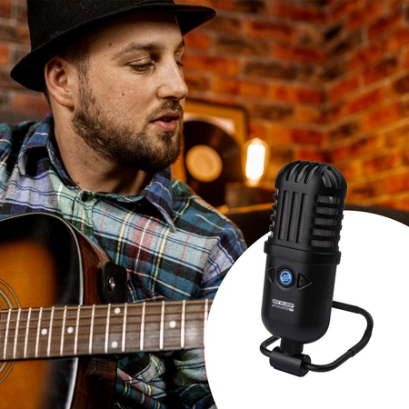 Mikrofon USB sPodcaster Go RELOOP+ Kabina akustyczna MRF30 Vonyx