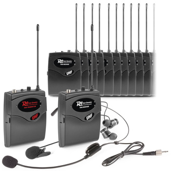 Bezprzewodowy System Tour Guide TG40 nadajnik+ 20 odbiorników Power Dynamics