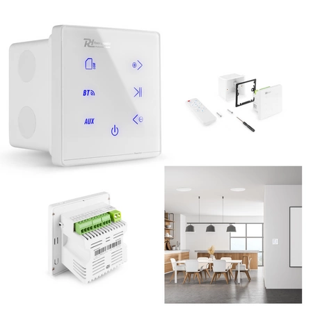 Wzmacniacz audio Powerline A50W BT do montażu ściennego, biały