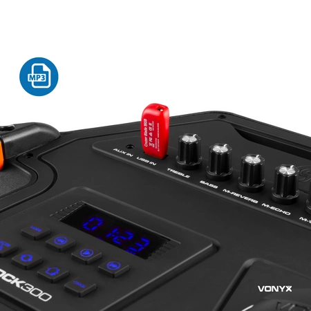 Kolumna mobilna ROCK300 180W BT FM bateria Vonyx