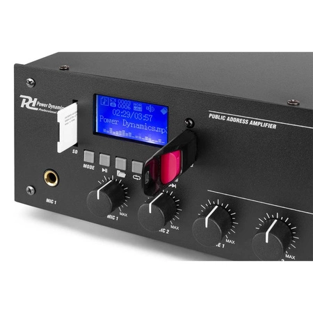 Zestaw białych głośników instalacyjnych 4 x 6.5" CSPB6 100V z wzmacniaczem 2 strefowym