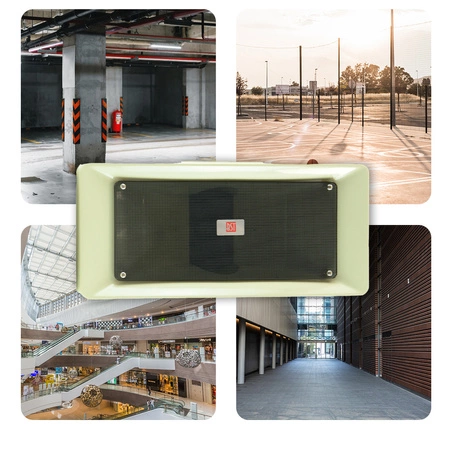 Zestaw nagłośnienia zewnętrznego głośnik 10x 5'' 100V 40W IP65+ wzmacniacz 100v + okablowanie