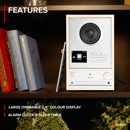 Radio internetowe DAB+/FM BT WIFI Canzo Audizio jasne drewno