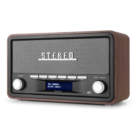 Przenośne radio Audizio Foggia stereo z budzikiem DAB+ FM- 50W - Szary