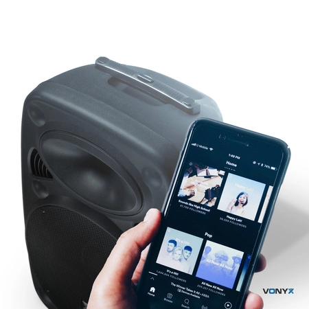 Kolumna z mikrofonami/ nagłośnienie mobilne Verve46 15”Vonyx+ pokrowiec