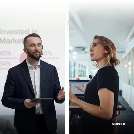 Zestaw mikrofonów nagłownych VHF Vonyx WM522B