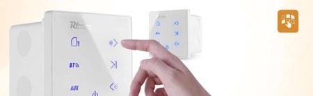 Wzmacniacz audio Powerline A100W BT do montażu ściennego, biały