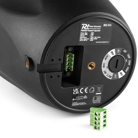 Głośnik wiszący 100V 6,5” czarny PDS65B Power dynamics