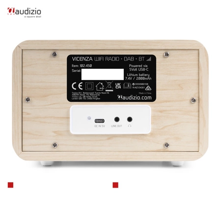 Radio internetowe Vicenza WIFI DAB+ FM akumulator białe