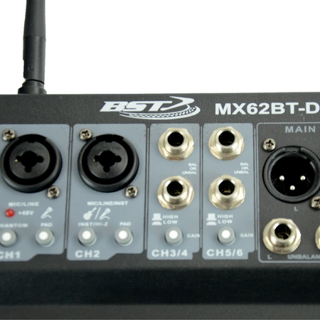Mikser 6-kanałowy karta dźwiękowa USB BT16- DSP MX62BT-DSP BST
