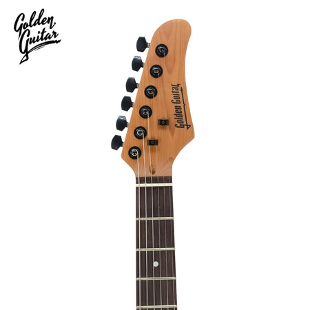 Gitara elektryczna superstrat- zestaw z futerałem -Golden Guitar naturalny