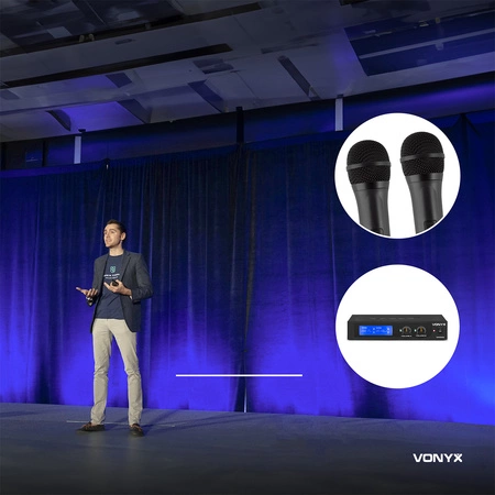 Zestaw mikrofonów doręcznych VHF Vonyx WM522