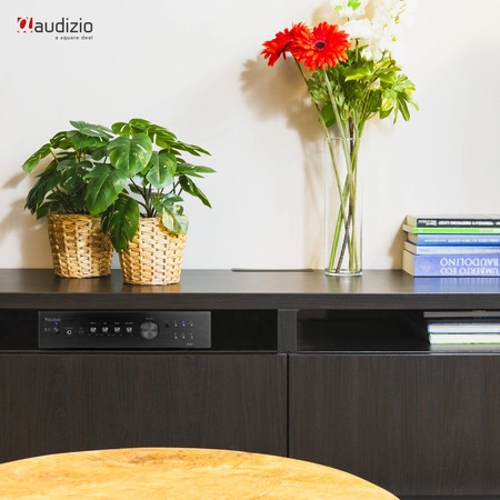 Zestaw Audizio: 2-kanałowy wzmacniacz HiFi 8 Ohm BT AD220B + radio internetowe Adria WiFi DAB+ BT