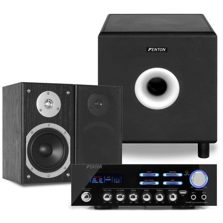 Zestaw stereo HiFi Fenton 2.1 z Bluetooth i 8'' subwooferem