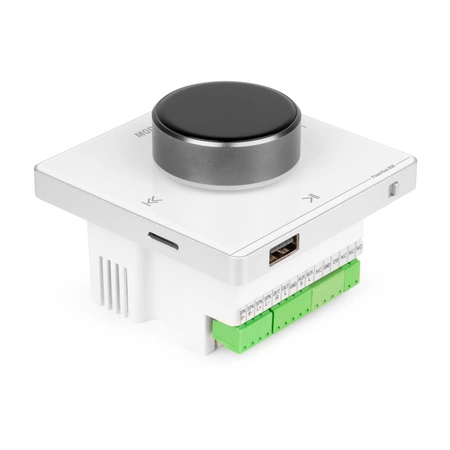 Wzmacniacz audio Powerline B50W do montażu w ścianie BT/LCD, biały