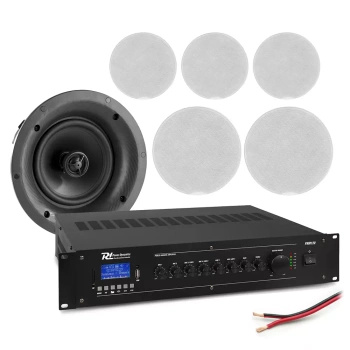 Profesjonalny system głośników sufitowych 6 x 5.25" FCS5 z wzmacniaczem bluetooth