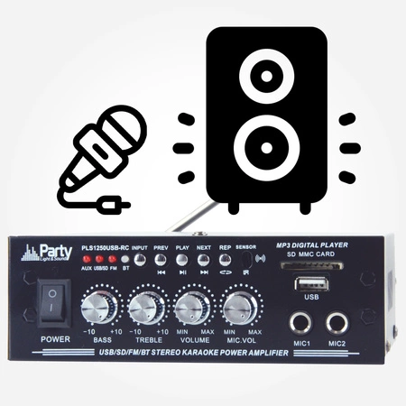 Wzmacniacz karaoke 2x 25W Party Light&Sound PLS1250USB-RC