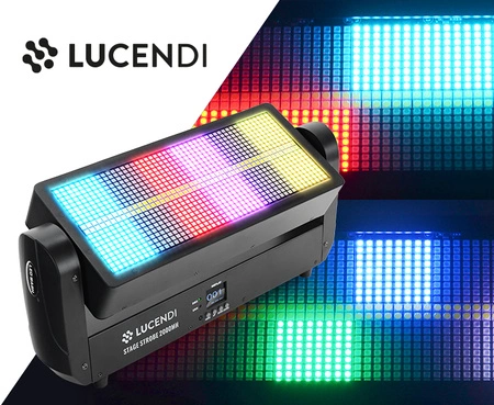 Stroboskop LED RGBW reflektor dyskotekowy STAGE STROBE 2000MH Lucendi