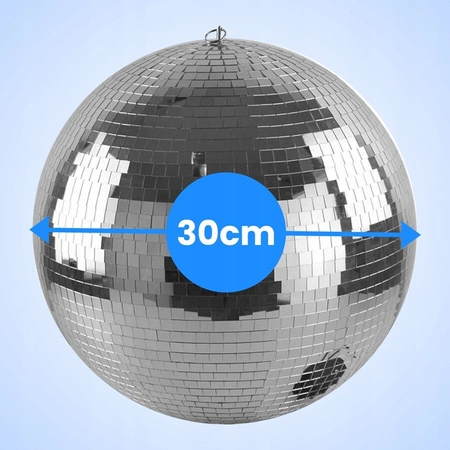 Zestaw: Kula lustrzana 30cm z napędem Firefog + Pinspot LED