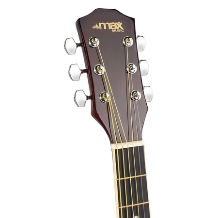 Zestaw: Gitara akustyczna Max Solojam Western sunbarst Max, + statyw, pulpit na nuty i akcesoria