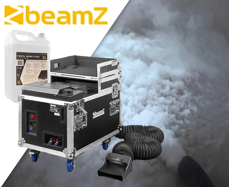 Zestaw: Wytwornica ciężkiego dymu 3000W LF3000+ płyn do dymu 5l Beamz