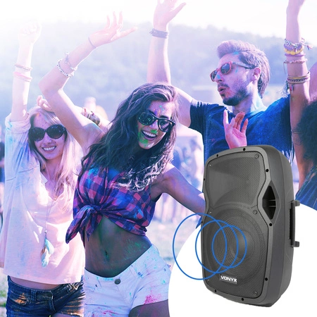 Kolumna mobilna z mikrofonami 600W Vonyx AP1200PA 12"