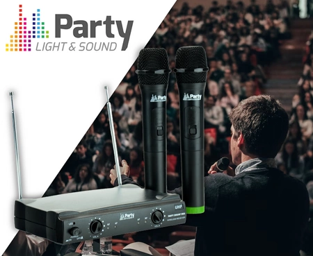 Bezprzewodowy zestaw 2x mikrofon PARTY-200UHF-MKII