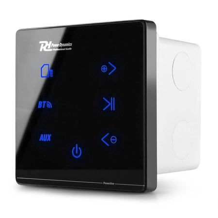 Wzmacniacz audio Powerline A50B do montażu ściennego BT czarny