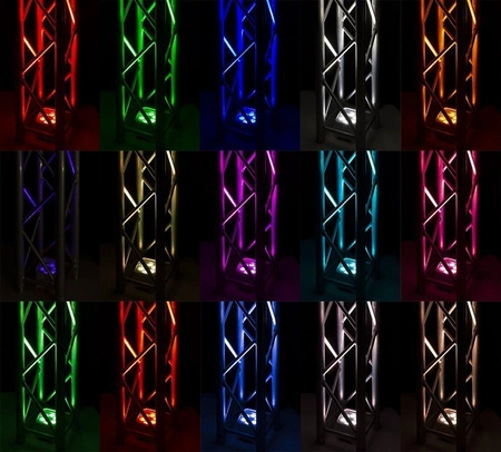 Oświetlacz akumulatorowy LED Uplight Par 6x12W RGBWA-UV z bezprzewodowym DMX - BIAŁY i osłona przeciwdeszczowa