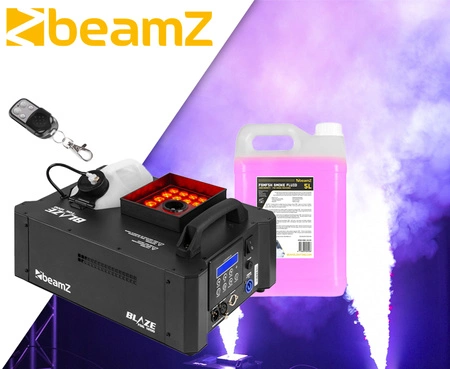 Zestaw: Wytwornica dymu pionowego BLAZE1200 + płyn 5l