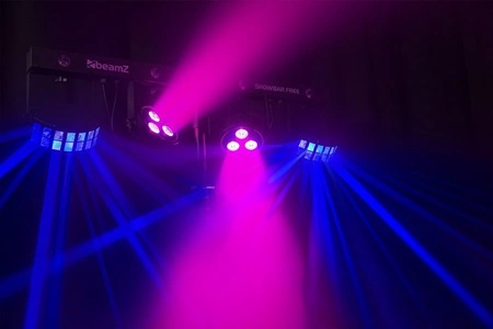 Zestaw oświetleniowy LED 2x Derby 2x Par Stroboskop BeamZ SHOWBAR