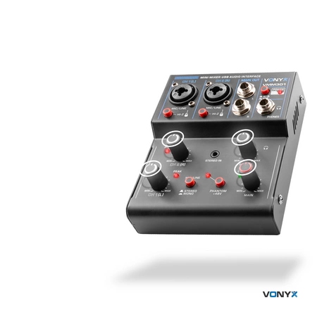 Mikser 3-kanałowy USB VMM301 Vonyx