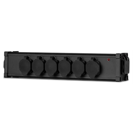 Rozdzielacz zasilania Power Dynamics PSB35 z 7 wodoodpornymi złączami Powercon – P-Con IN – 7x P-Con OUT