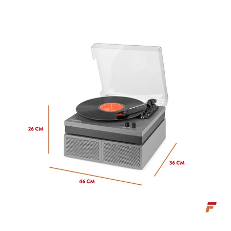 Gramofon RP165G Fenton głośniki BT srebrny