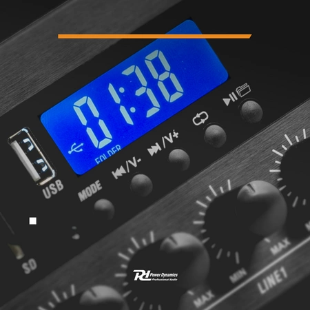 Wzmacniacz miksujący PA PDW500MP3 BT 500W/100V 6 stref Power Dynamics