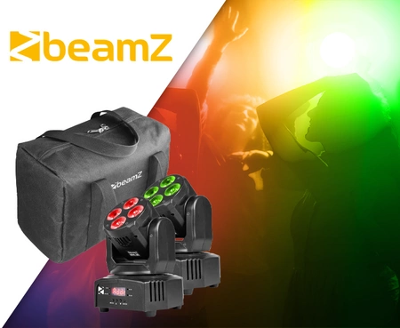 Zestaw 2x głowa ruchoma BeamZ MHL36 + torba