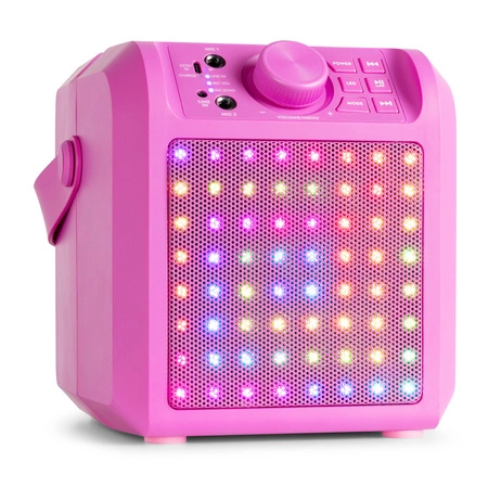 Głośnik Karaoke LED 2x mikrofon KAR50P Fenton różowy