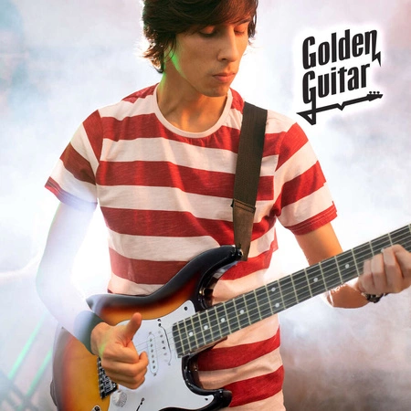 Gitara elektryczna - kompletny zestaw -Golden Guitar STEG-20 Sunburst Stratocaster