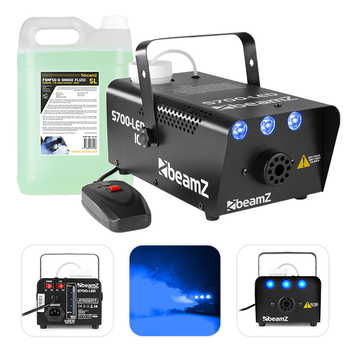 Zestaw: Wytwornica dymu LED 700W S700LED+ płyn do dymu 5L Beamz
