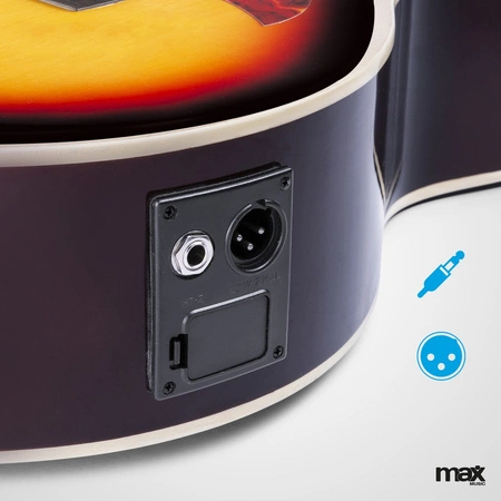 Zestaw: Gitara elektroakustyczna ShowKit Max sunburst+ wzmacniacz+ akcesoria