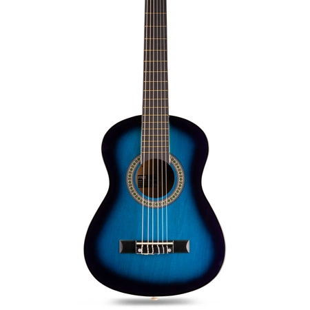 Gitara klasyczna 1/4 dla dziecka niebieska SoloArt Max+ akcesoria