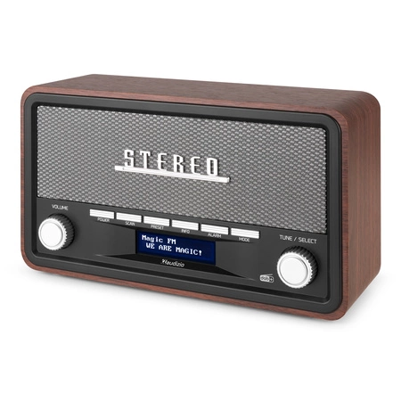 Przenośne radio Audizio Foggia stereo z budzikiem DAB+ FM- 50W - Szary