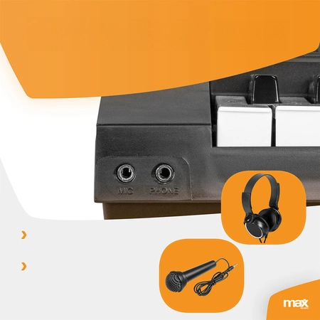 Zestaw: Keyboard 61-klawiszy bateria statyw słuchawki KB15SET Max