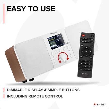 Radio stereo Genua DAB+ BT białe Audizio