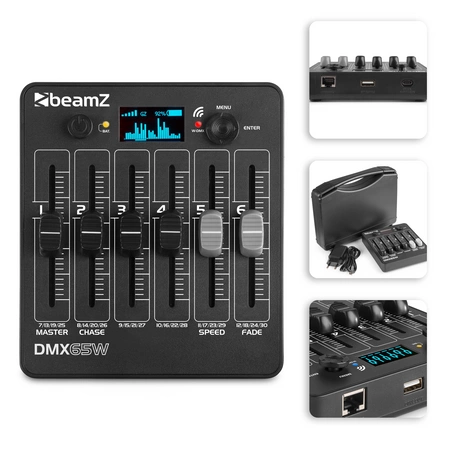 Bezprzewodowy kontroler DMX DMX65W na baterie