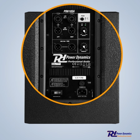Subwoofer aktywny 18'' 700W PD618SA Power Dynamics