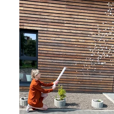 Tuba - wyrzutnia konfetti 60 cm - białe gołębie