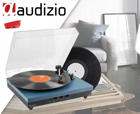 Gramofon RP113D Audizio wejście/wyjście BT niebieski+ winyl