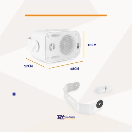 Kolumny instalacyjne 3" 60W IPX5 PD BGO30 w zestawie 2szt białe